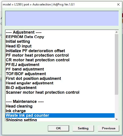 Epson L5290 Resetter 3