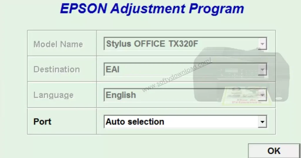 epson tx320 resetter