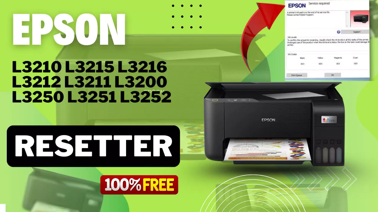 Epson L3210 L3215 L3216 L3212 L3211 L3200 L3250 L3251 L3252 resetter free download