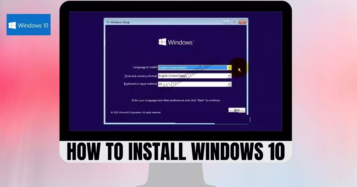 How to install windows 10