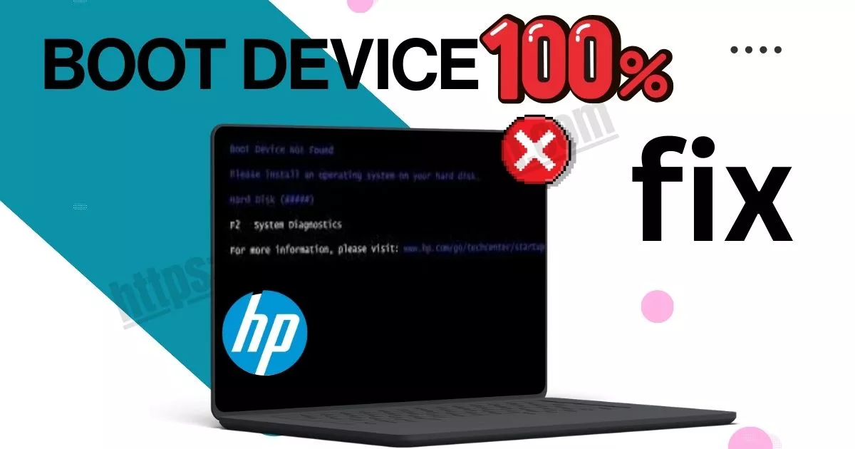How do I fix a boot device not found?