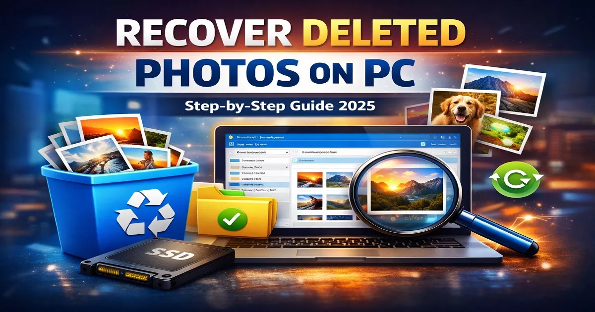Recover deleted photos on PC using Recycle Bin and data recovery software – step by step Windows guide